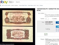 Tiền cũ 1 đồng Việt Nam rao bán 45 triệu trên eBay
